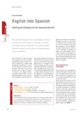 Spanisch_neu, Sekundarstufe I, Sprachmittlung, Kontrastive Sprachbetrachtung, Vergleich mit der englischen Sprache