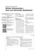 Mobile Videoanalyse – Wurf vom fahrenden Skateboard